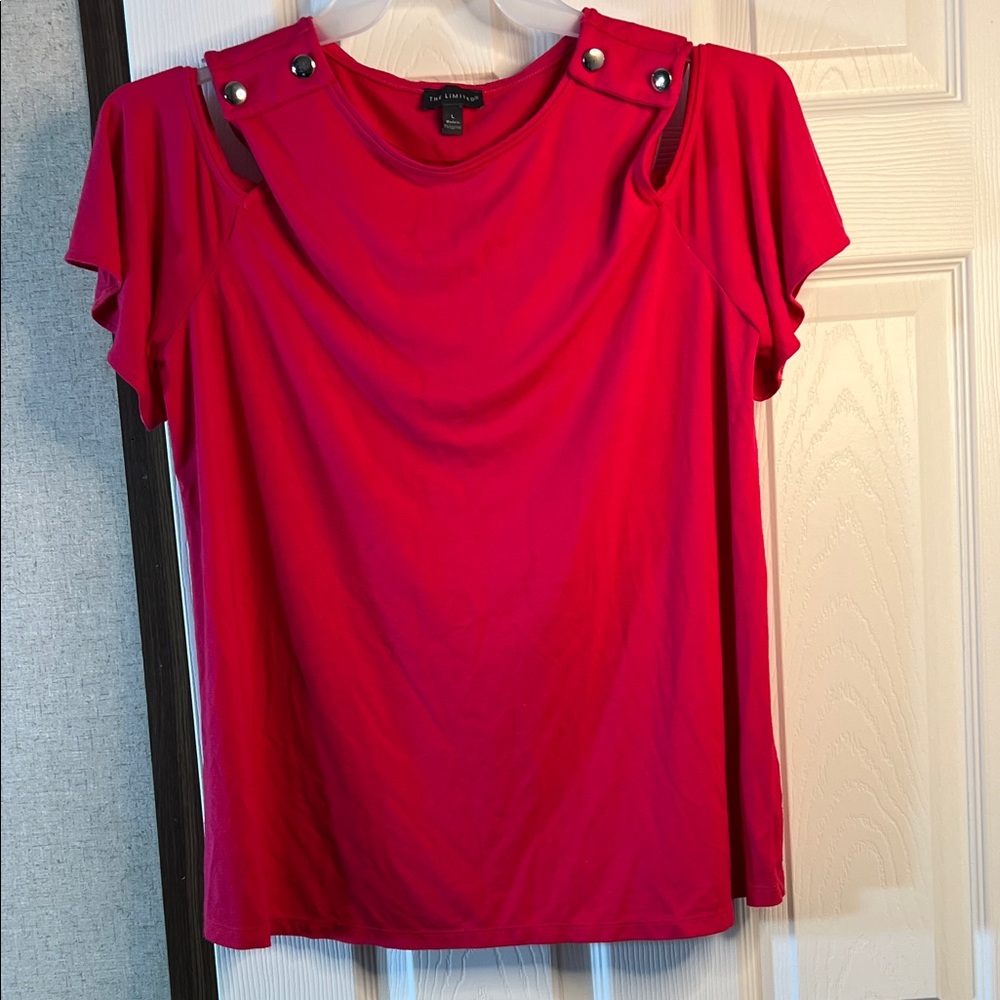 The Limited Bold Red Short Sleeve Top